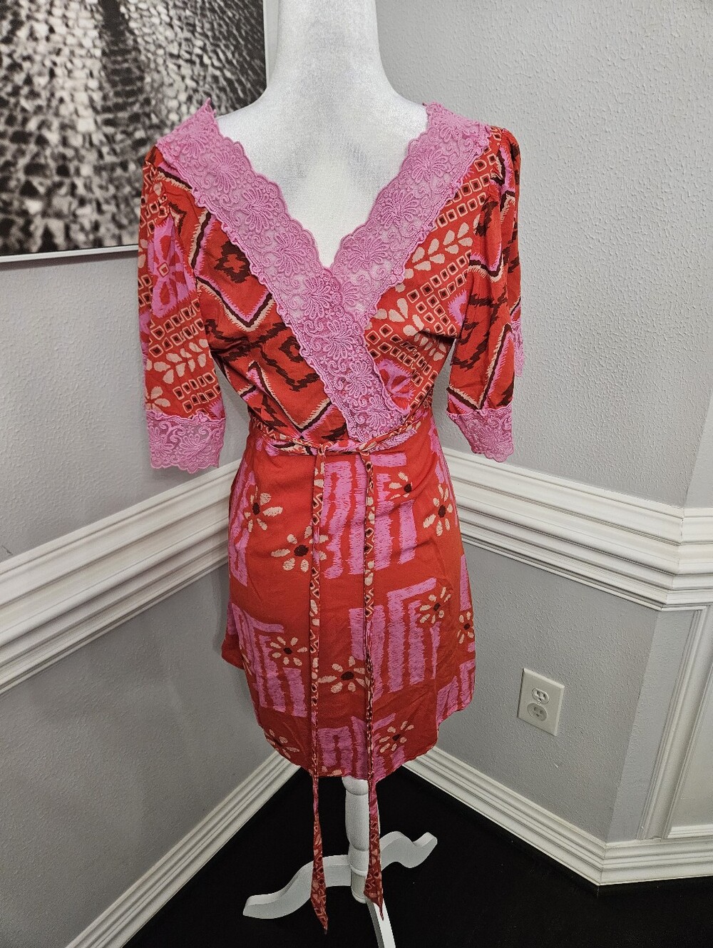 Spell & The Gypsy Libertine Lace Mini Dress Size Large - Picture 11 of 12